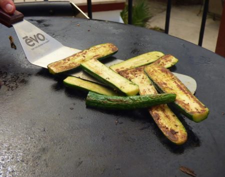 vegetables on the evo grill