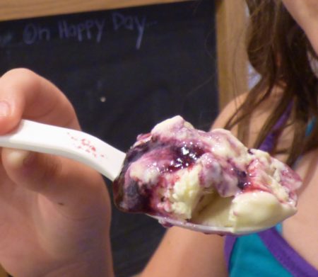 Jenni's sweet Corn and Raspberry ice cream