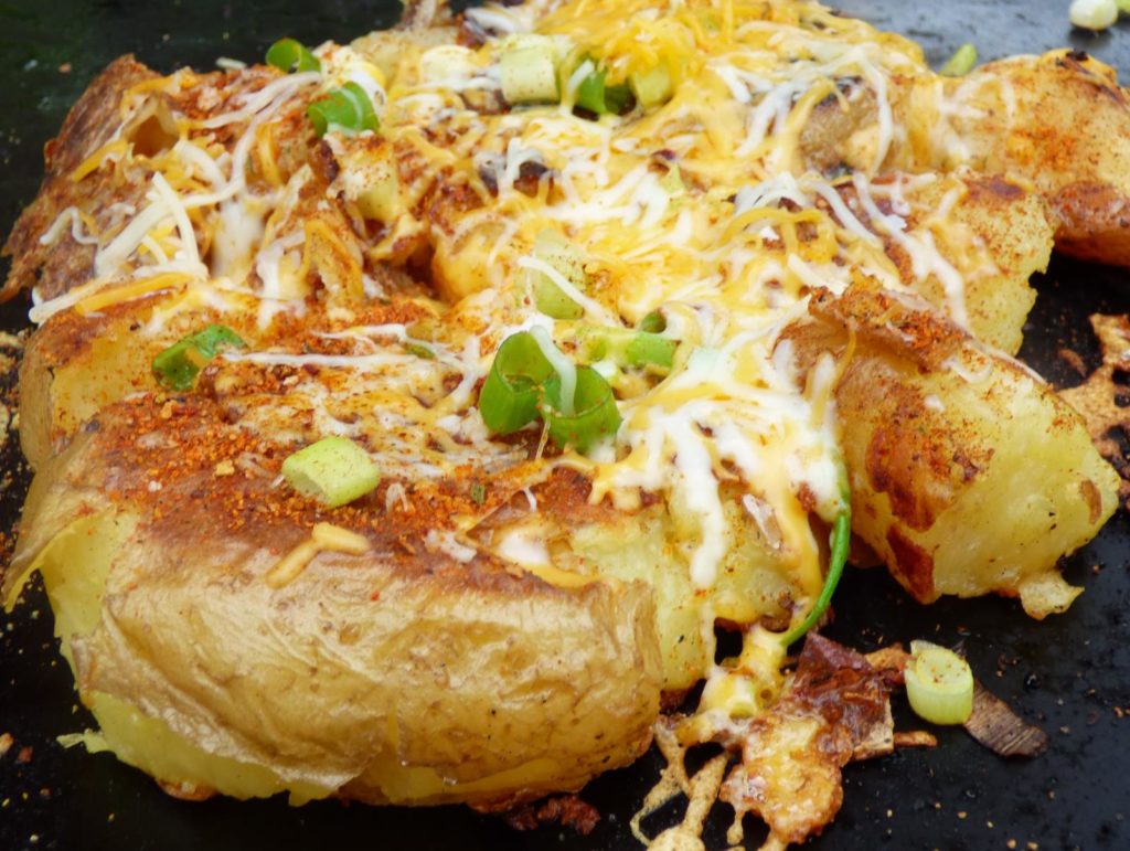 Smashed Mexican Potatoes