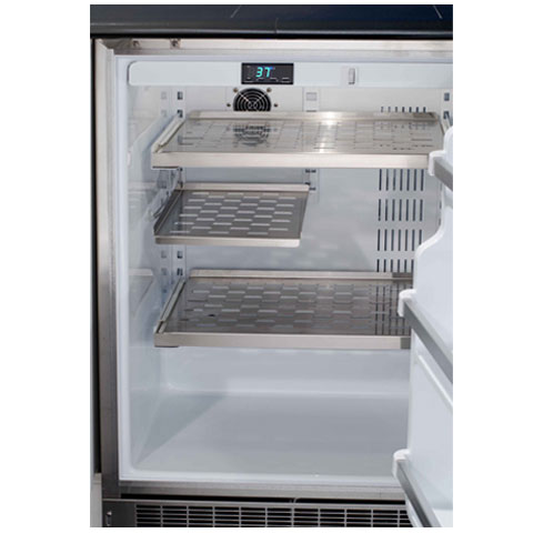 Marvel M60CSSSS 60 Inch Built-in Side by Side Refrigerator with 39.3 cu.  ft. Capacity, Metal Framed Glass Shelves, Storage Bins, Twin Compressors  and Crescent Cube Ice Maker: Stainless Steel, Stainless Steel Interior